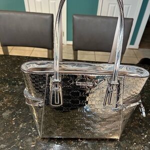 Michael Kors Shiny Silver Tote